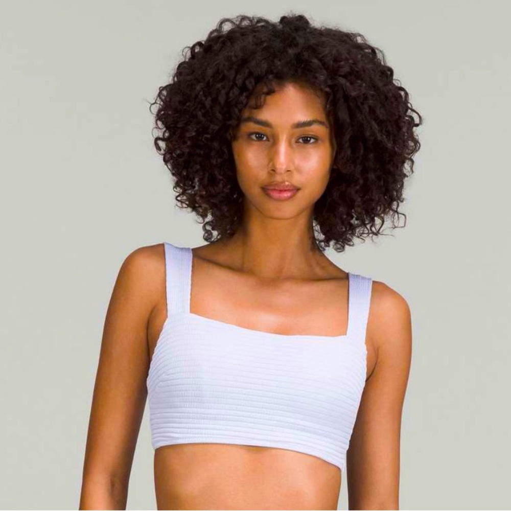 NWT Lululemon Smocked Swim Top B/C Cup (size 10) Pastel Blue